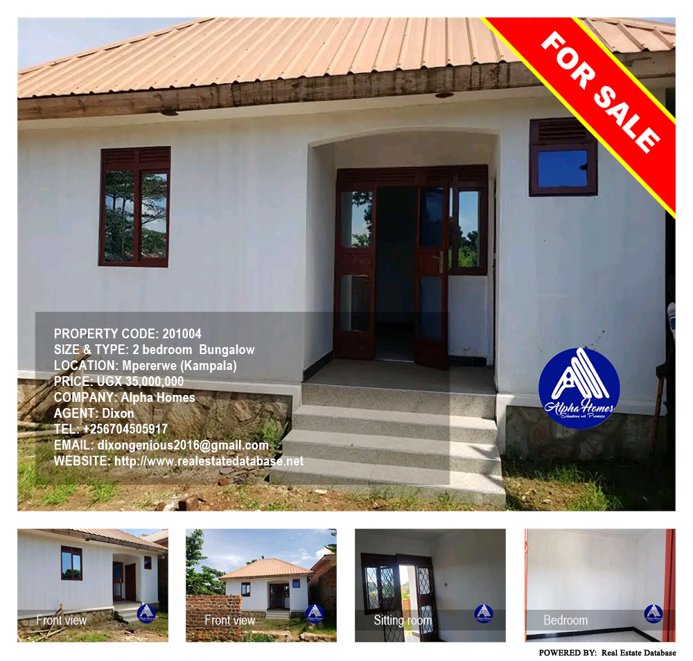 2 bedroom Bungalow  for sale in Mpererwe Kampala Uganda, code: 201004