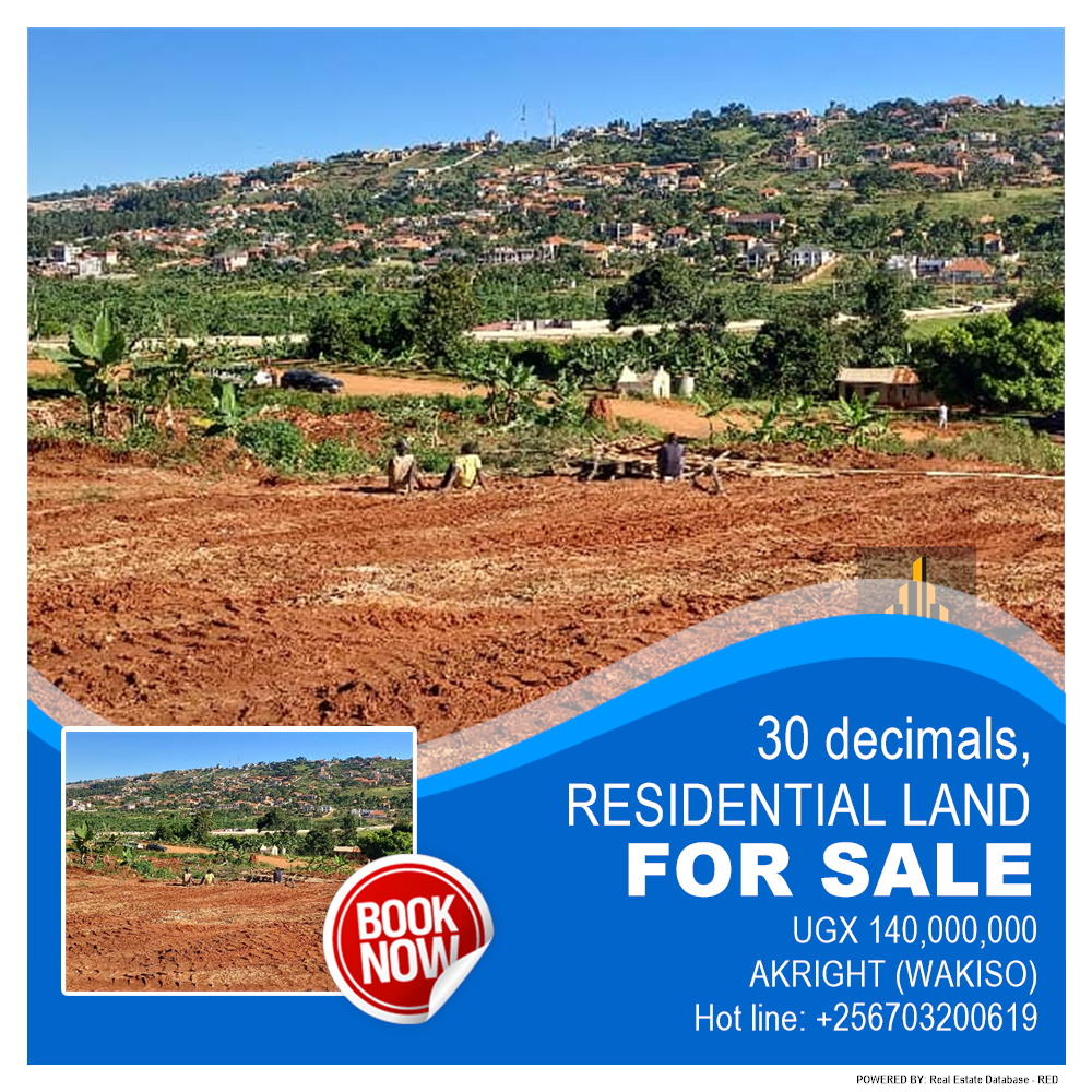 Residential Land  for sale in Akright Wakiso Uganda, code: 201081