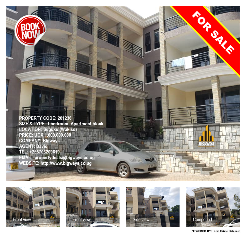 1 bedroom Apartment block  for sale in Seguku Wakiso Uganda, code: 201236