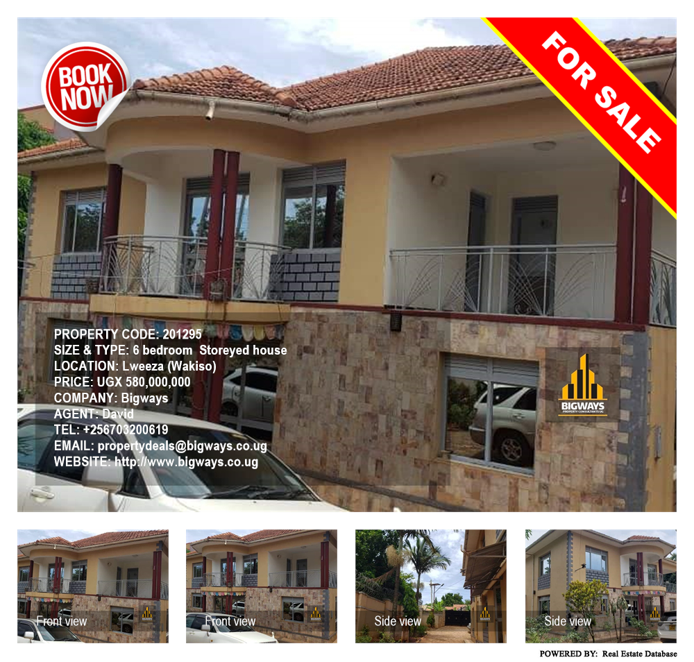 6 bedroom Storeyed house  for sale in Lweeza Wakiso Uganda, code: 201295