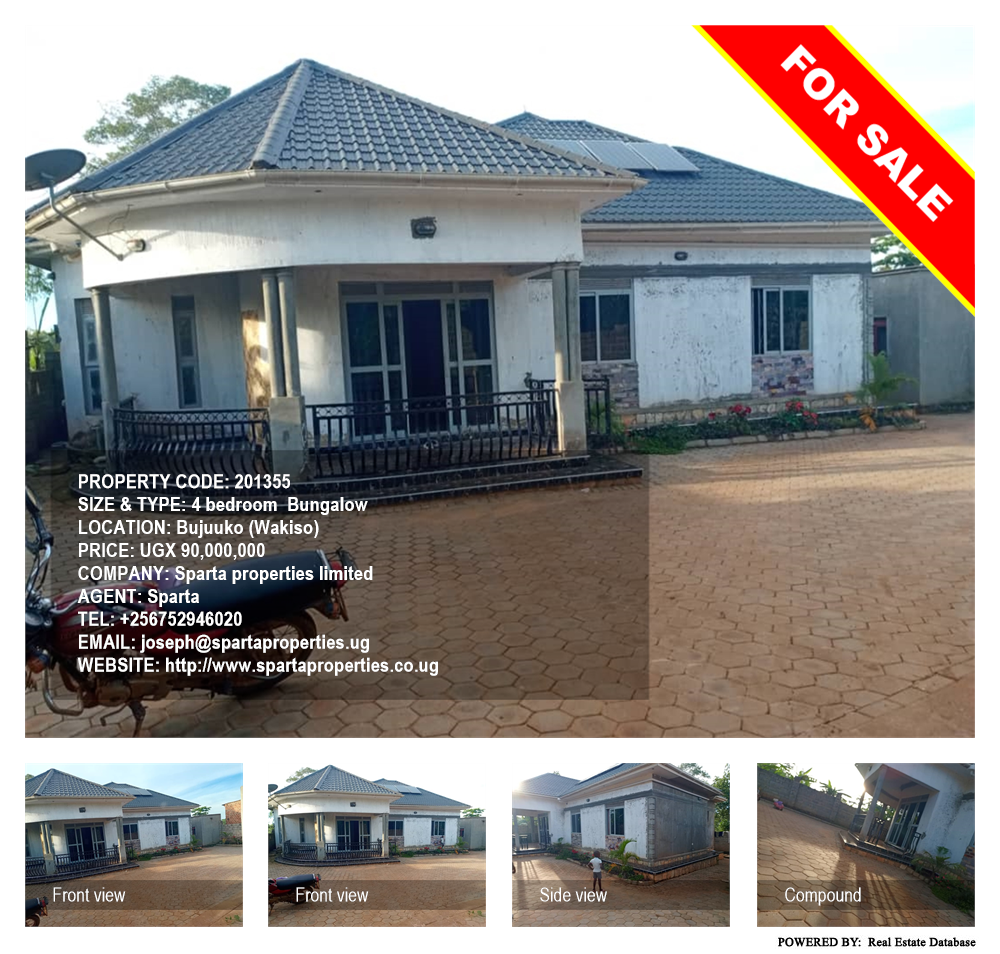 4 bedroom Bungalow  for sale in Bujuuko Wakiso Uganda, code: 201355