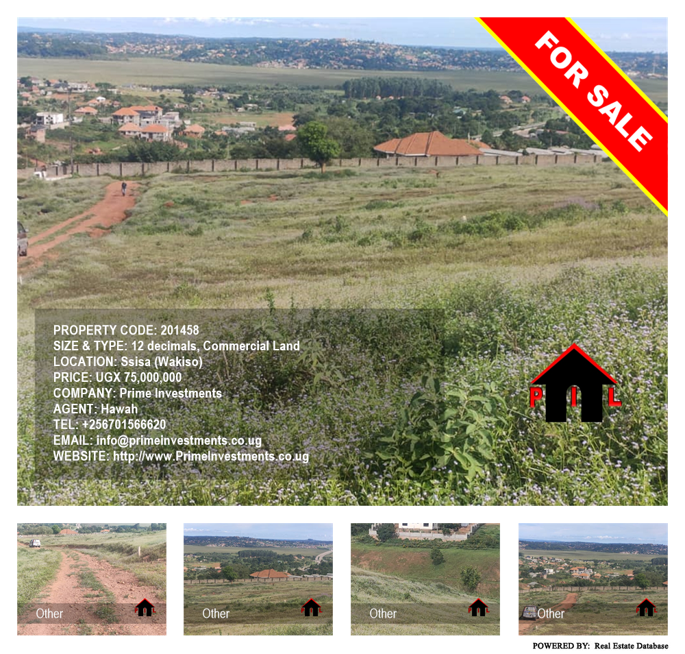 Commercial Land  for sale in Ssisa Wakiso Uganda, code: 201458