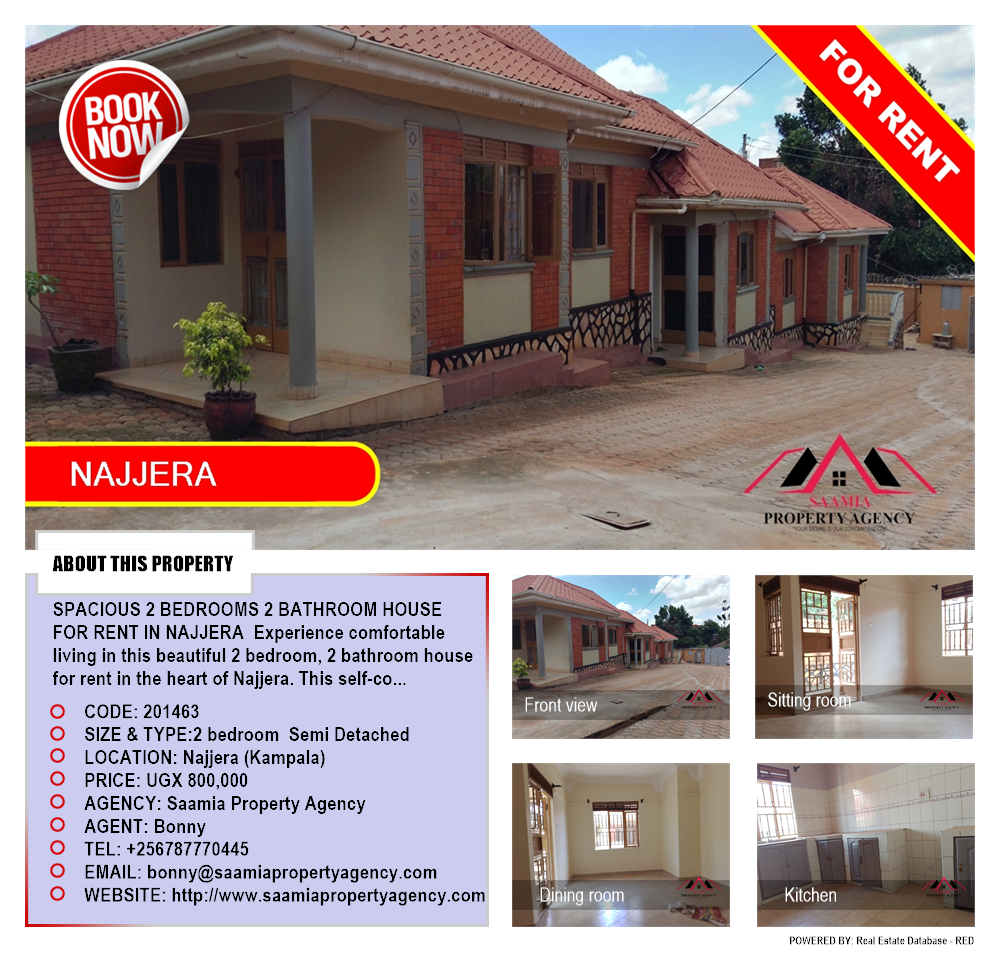 2 bedroom Semi Detached  for rent in Najjera Kampala Uganda, code: 201463