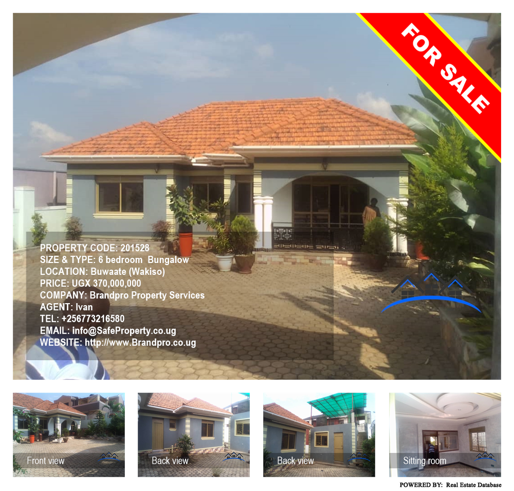 6 bedroom Bungalow  for sale in Buwaate Wakiso Uganda, code: 201528