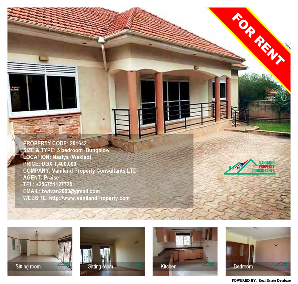 3 bedroom Bungalow  for rent in Naalya Wakiso Uganda, code: 201642