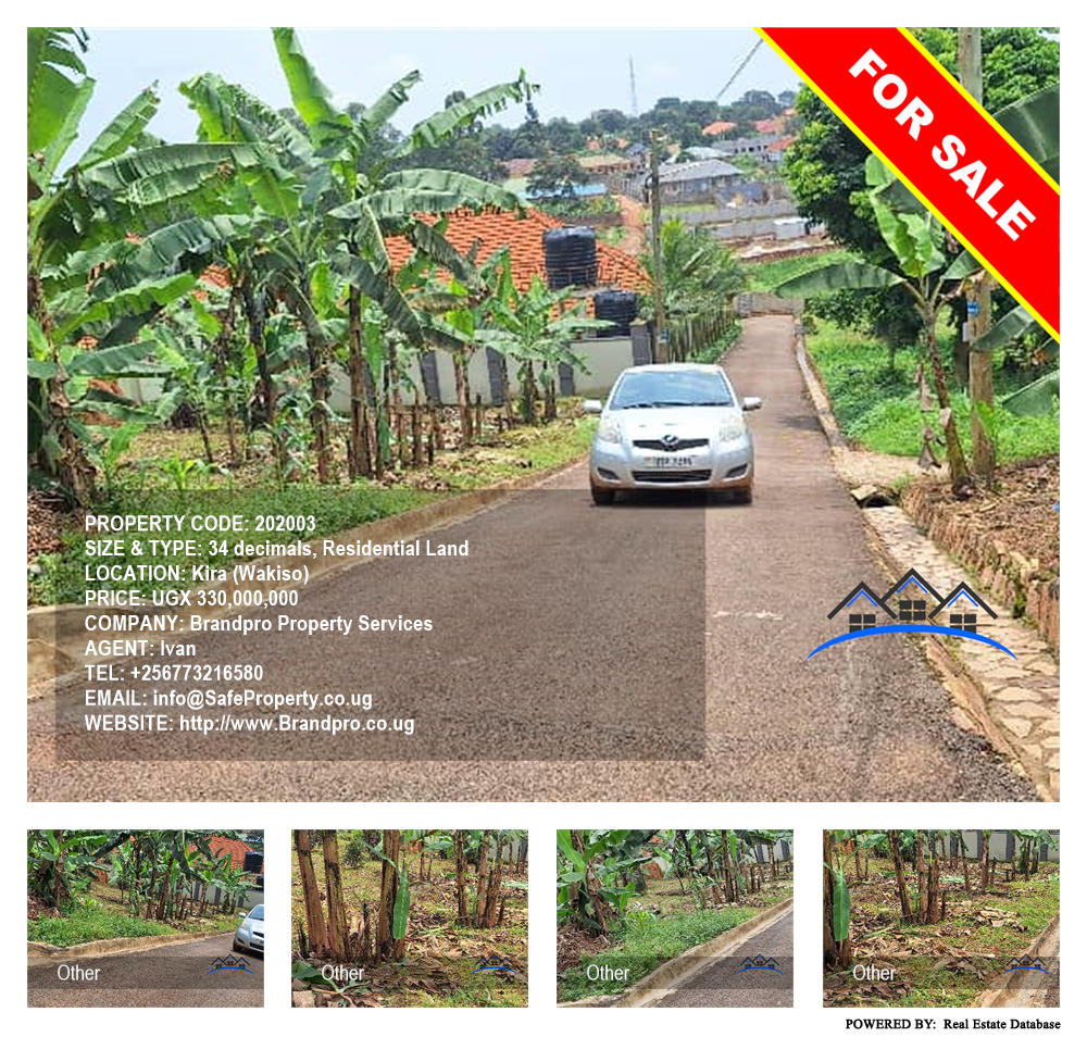 Residential Land  for sale in Kira Wakiso Uganda, code: 202003