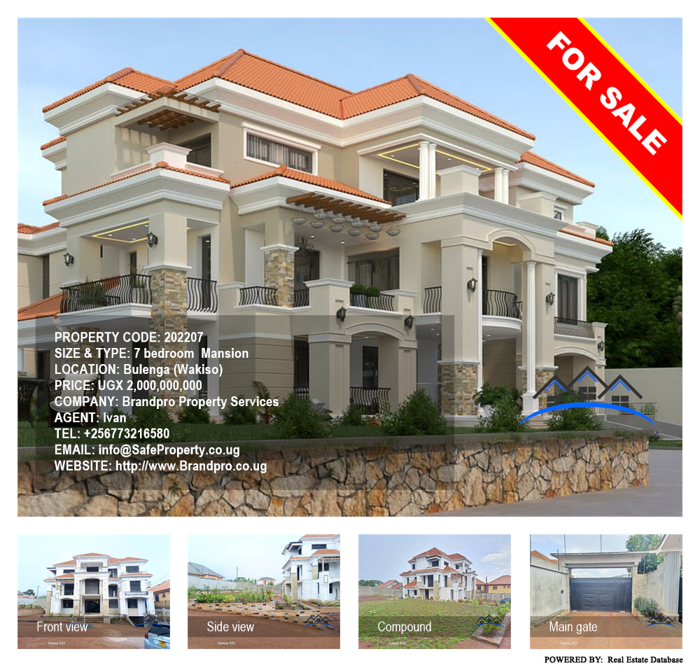 7 bedroom Mansion  for sale in Bulenga Wakiso Uganda, code: 202207