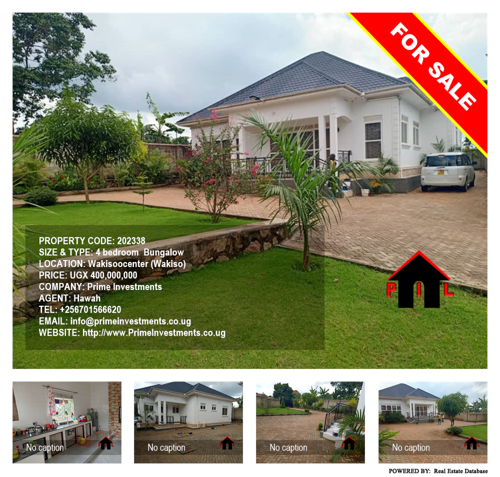 4 bedroom Bungalow  for sale in Wakisoocenter Wakiso Uganda, code: 202338