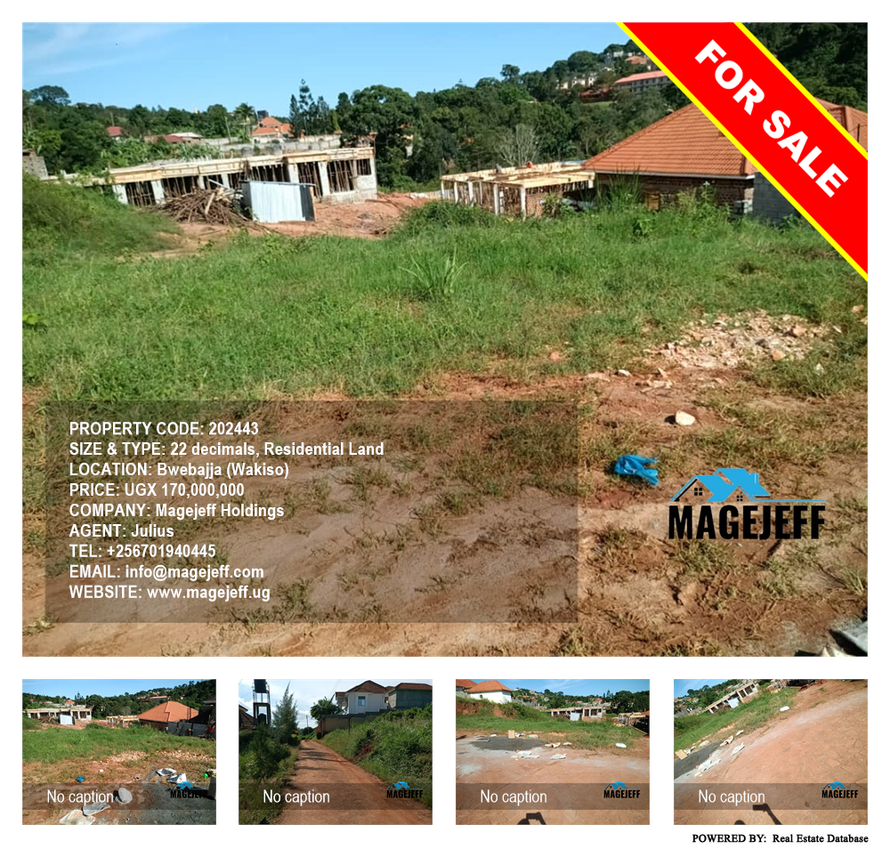 Residential Land  for sale in Bwebajja Wakiso Uganda, code: 202443