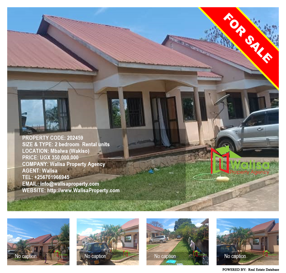 2 bedroom Rental units  for sale in Mbalwa Wakiso Uganda, code: 202459