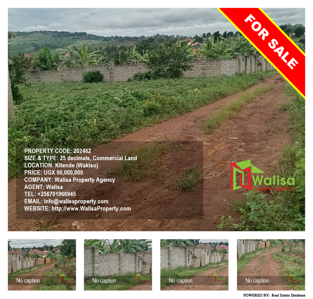 Commercial Land  for sale in Kitende Wakiso Uganda, code: 202462