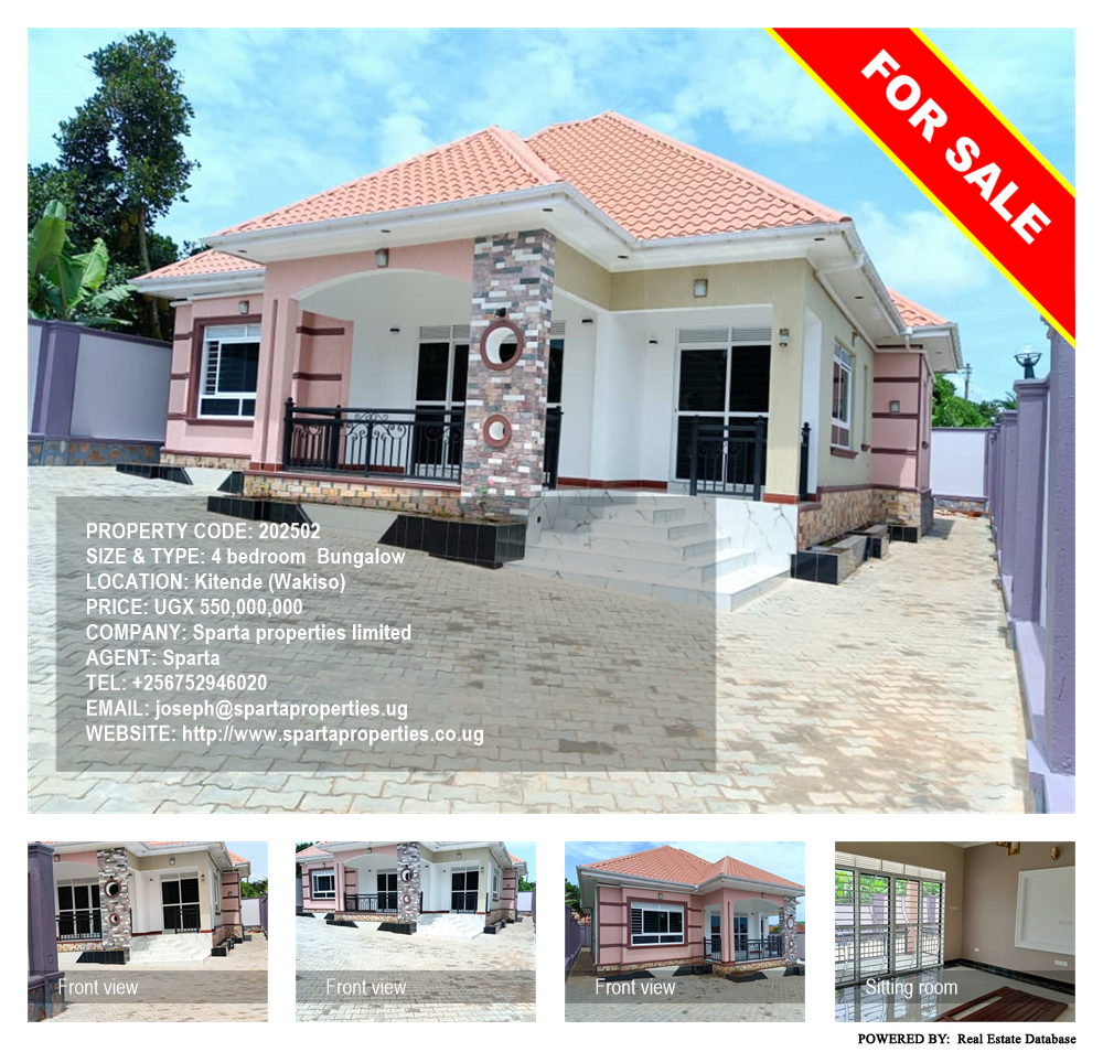 4 bedroom Bungalow  for sale in Kitende Wakiso Uganda, code: 202502