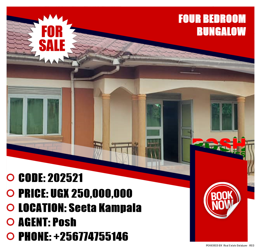 4 bedroom Bungalow  for sale in Seeta Kampala Uganda, code: 202521