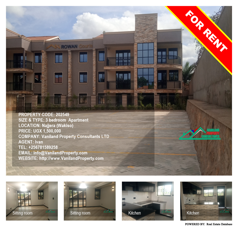 3 bedroom Apartment  for rent in Najjera Wakiso Uganda, code: 202549