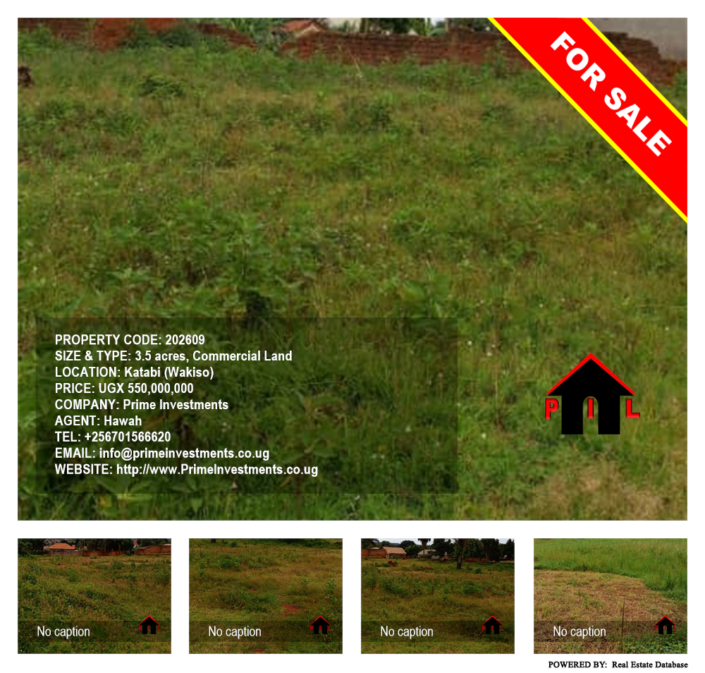 Commercial Land  for sale in Katabi Wakiso Uganda, code: 202609