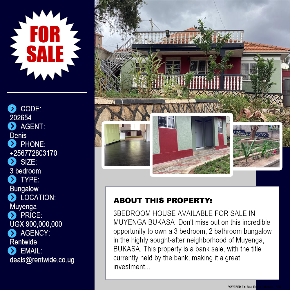 3 bedroom Bungalow  for sale in Muyenga Kampala Uganda, code: 202654