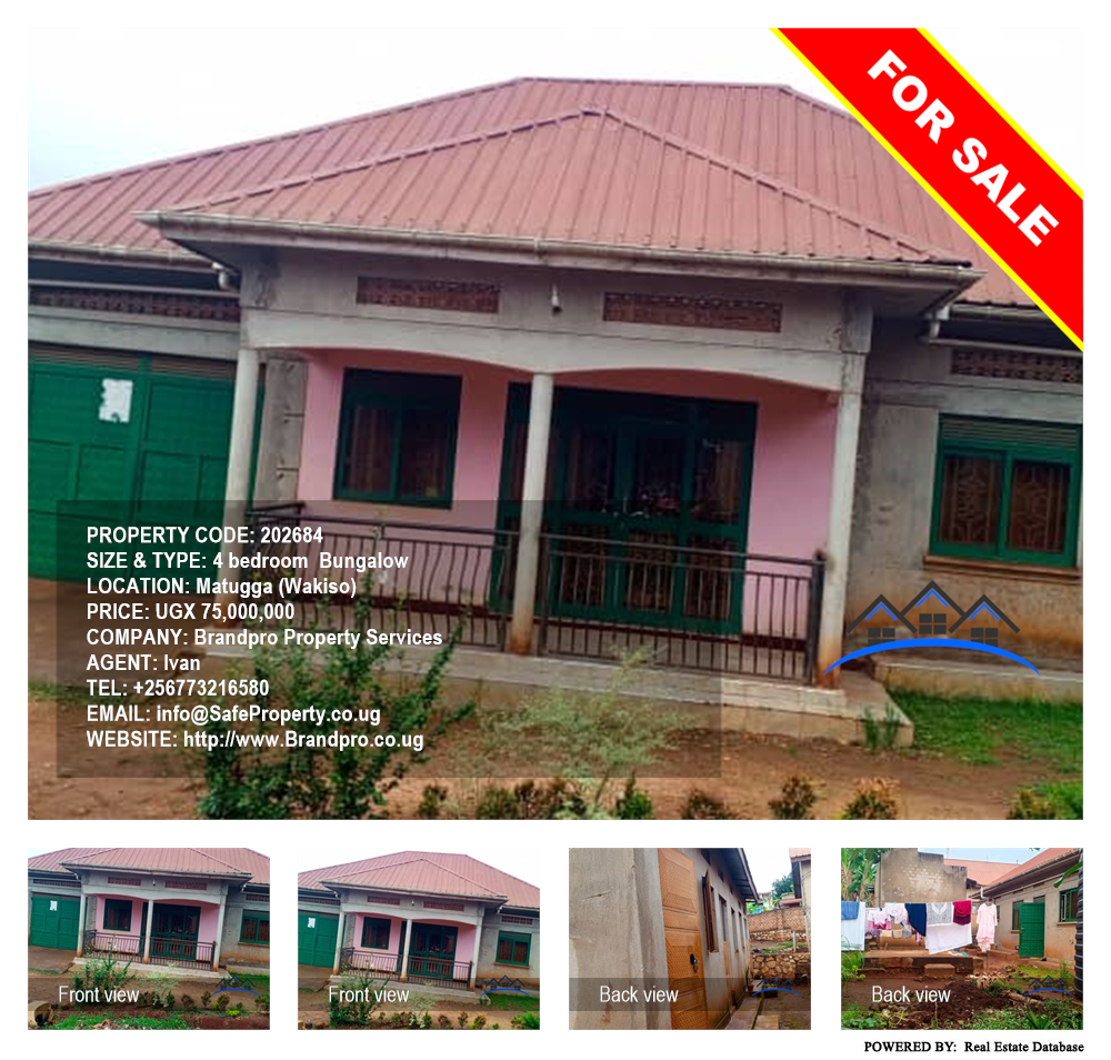 4 bedroom Bungalow  for sale in Matugga Wakiso Uganda, code: 202684