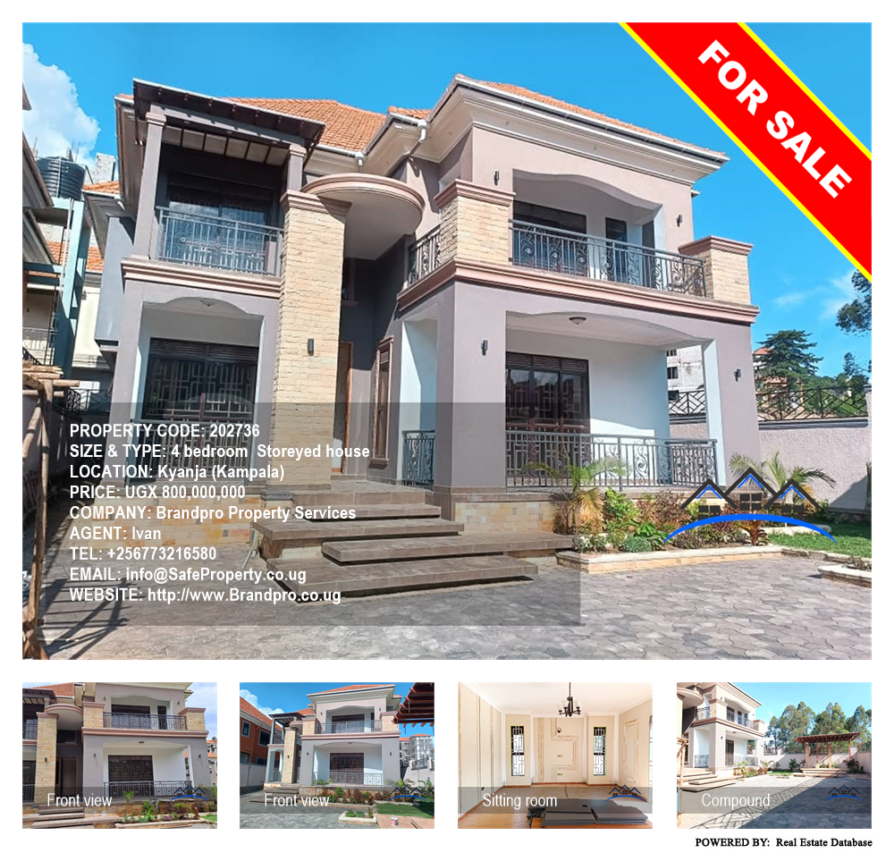 4 bedroom Storeyed house  for sale in Kyanja Kampala Uganda, code: 202736