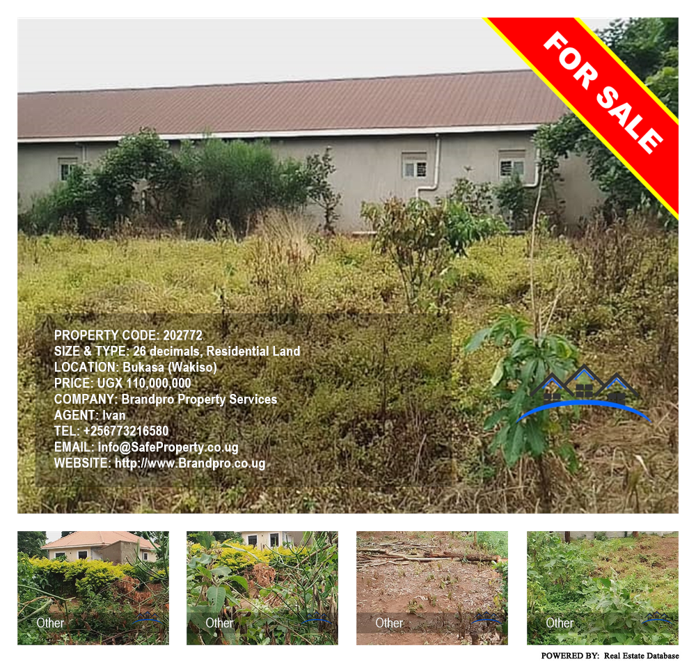 Residential Land  for sale in Bukasa Wakiso Uganda, code: 202772