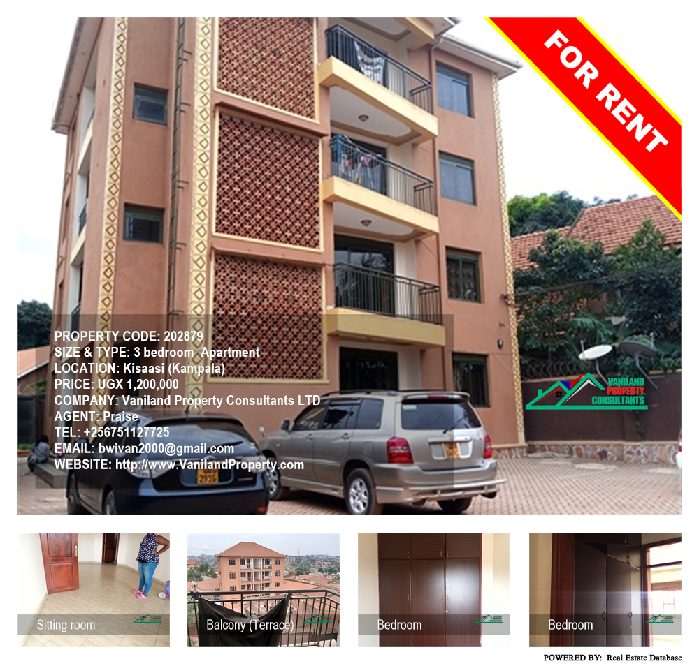 3 bedroom Apartment  for rent in Kisaasi Kampala Uganda, code: 202879