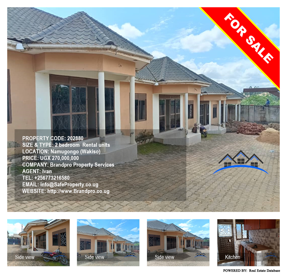 2 bedroom Rental units  for sale in Namugongo Wakiso Uganda, code: 202880