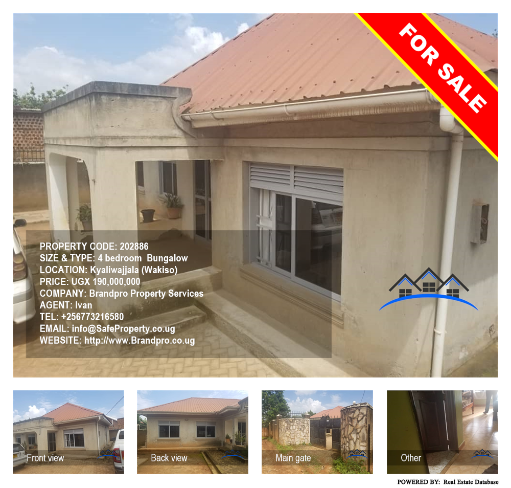 4 bedroom Bungalow  for sale in Kyaliwajjala Wakiso Uganda, code: 202886