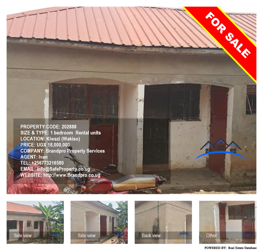 1 bedroom Rental units  for sale in Kiwazi Wakiso Uganda, code: 202888