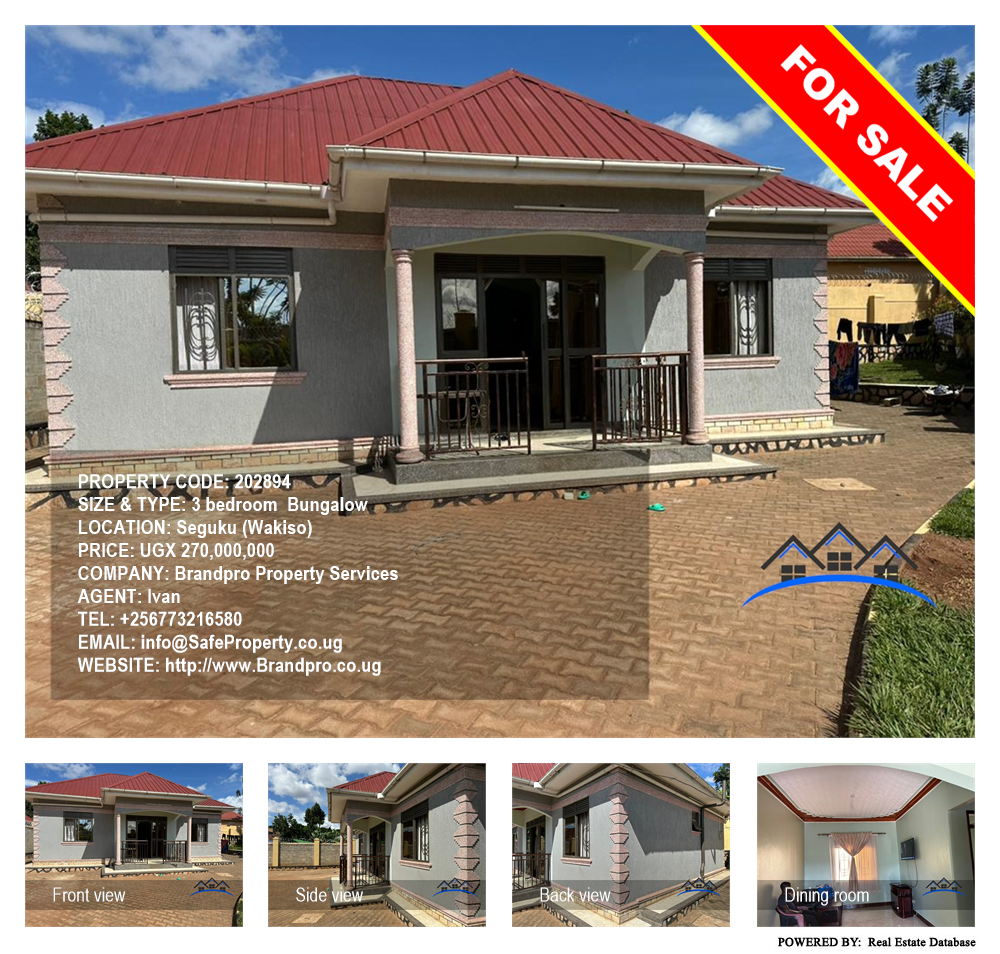 3 bedroom Bungalow  for sale in Seguku Wakiso Uganda, code: 202894