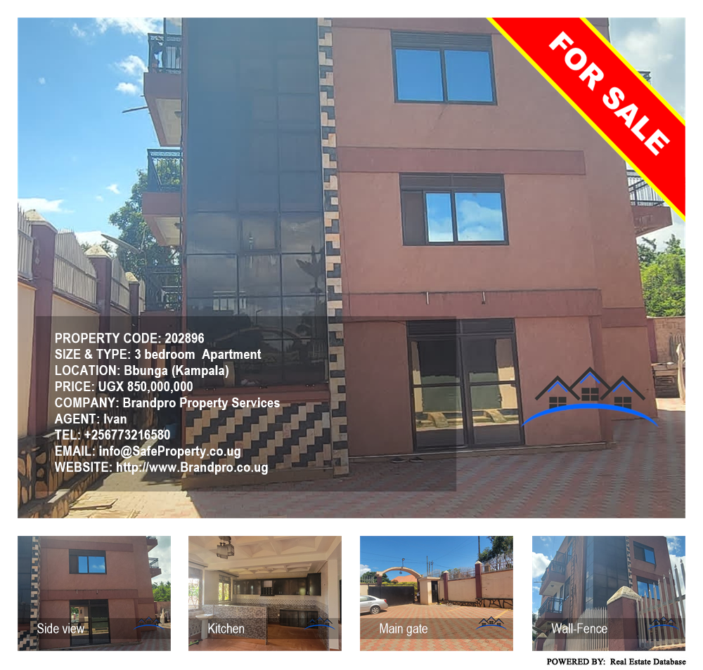 3 bedroom Apartment  for sale in Bbunga Kampala Uganda, code: 202896