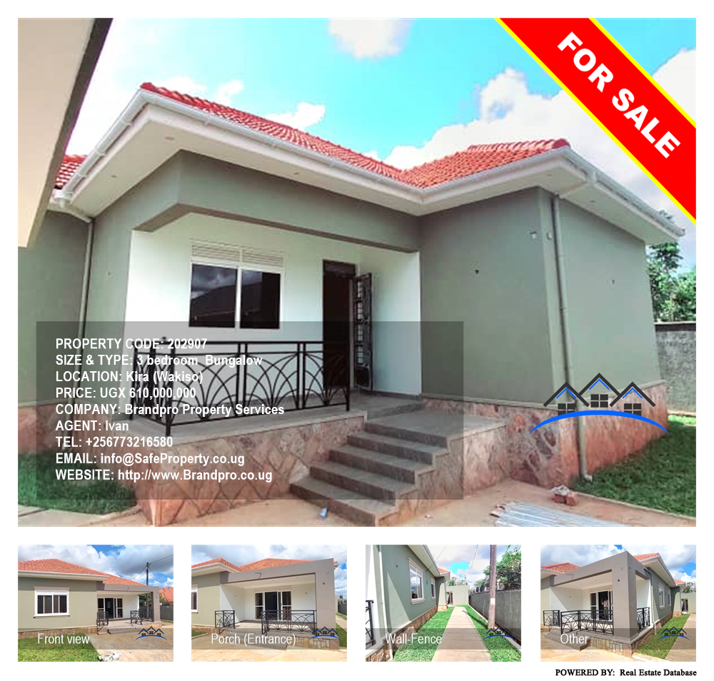 3 bedroom Bungalow  for sale in Kira Wakiso Uganda, code: 202907