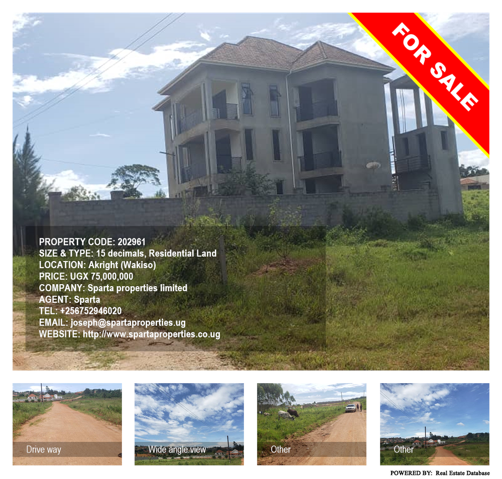 Residential Land  for sale in Akright Wakiso Uganda, code: 202961