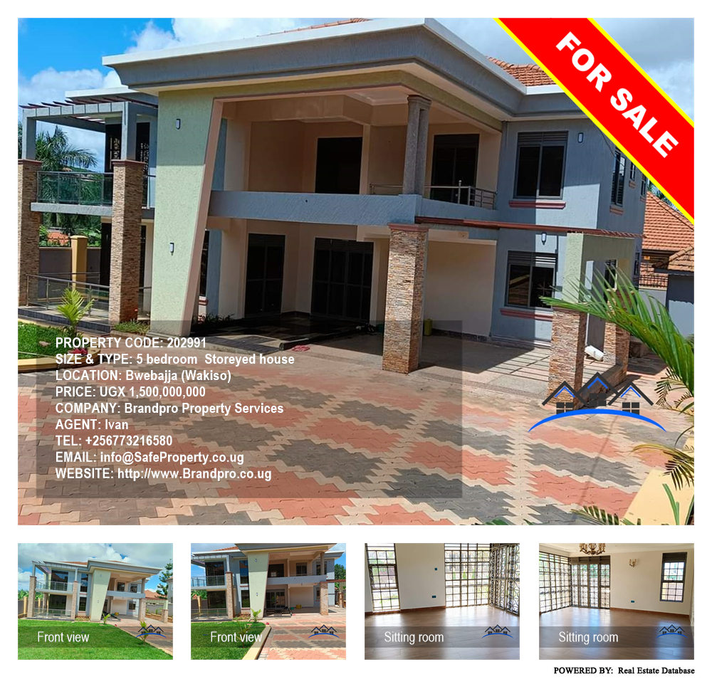 5 bedroom Storeyed house  for sale in Bwebajja Wakiso Uganda, code: 202991