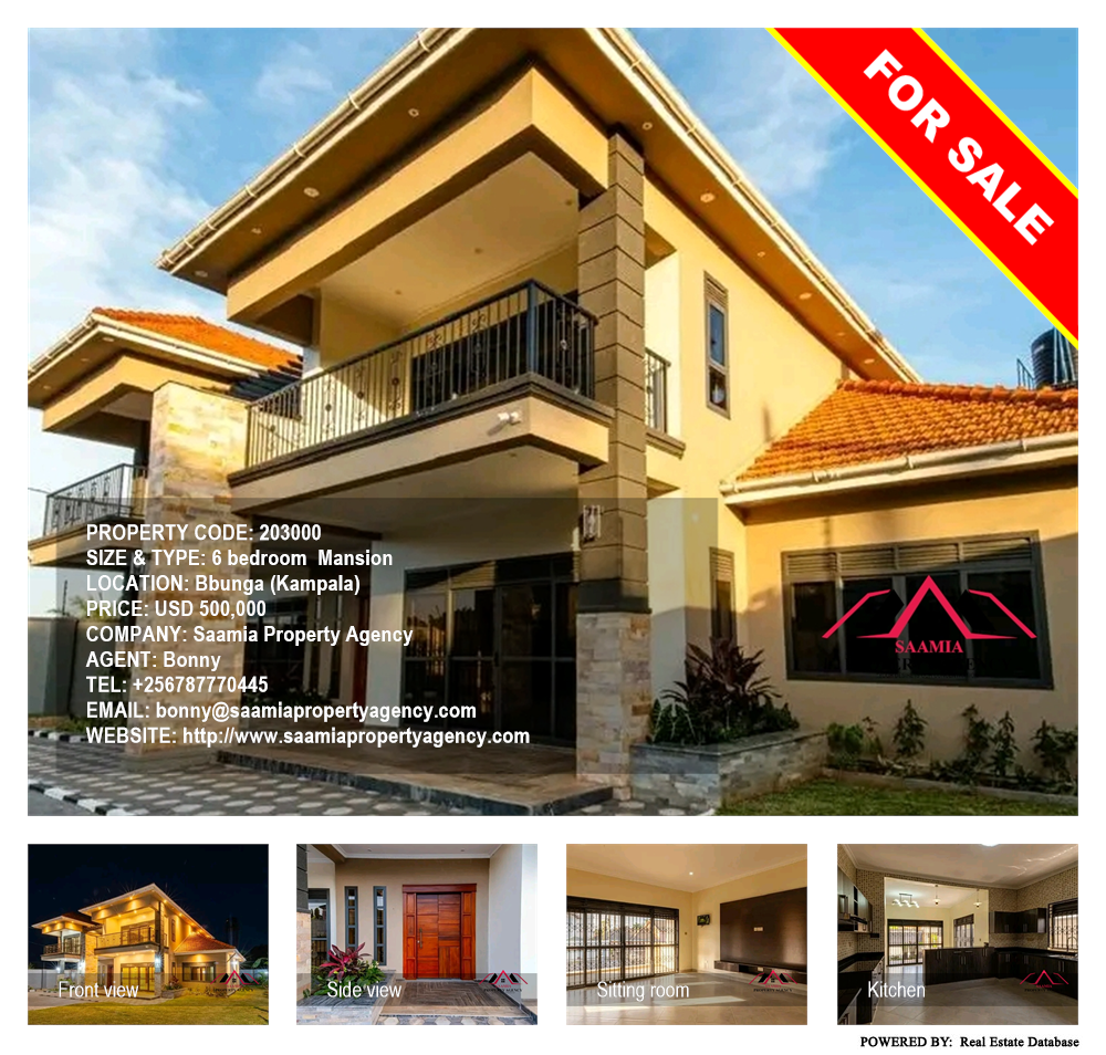 6 bedroom Mansion  for sale in Bbunga Kampala Uganda, code: 203000