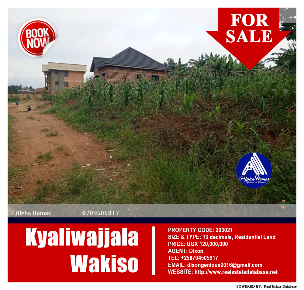 Residential Land  for sale in Kyaliwajjala Wakiso Uganda, code: 203021