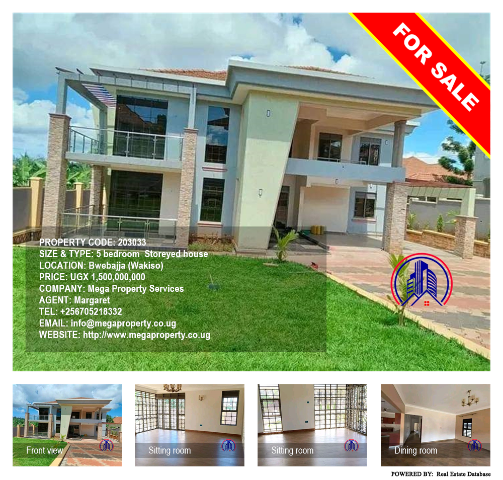 5 bedroom Storeyed house  for sale in Bwebajja Wakiso Uganda, code: 203033