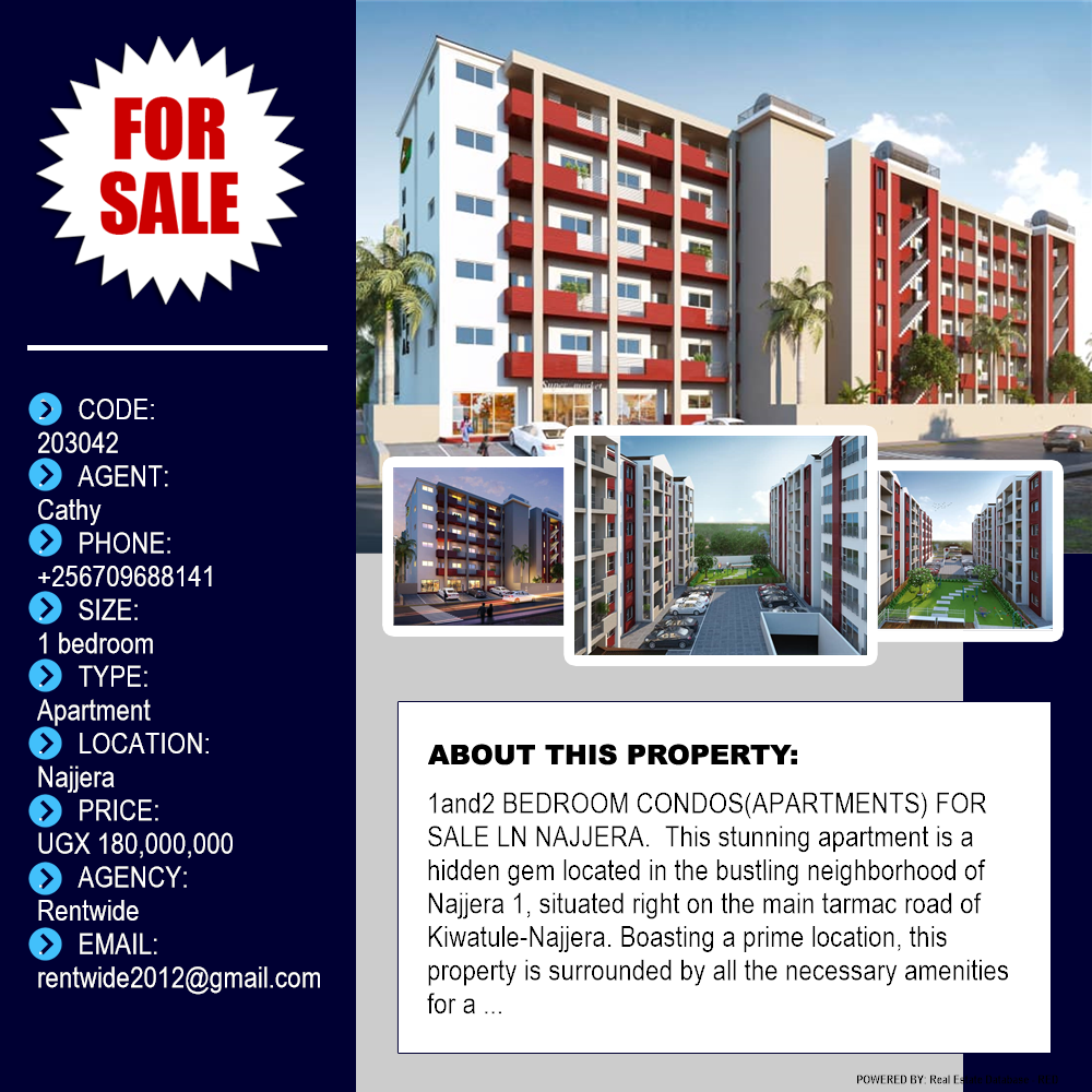 1 bedroom Apartment  for sale in Najjera Wakiso Uganda, code: 203042