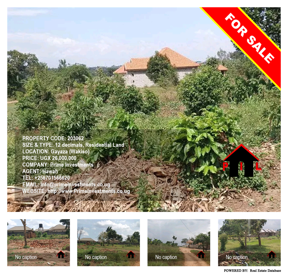 Residential Land  for sale in Gayaza Wakiso Uganda, code: 203062