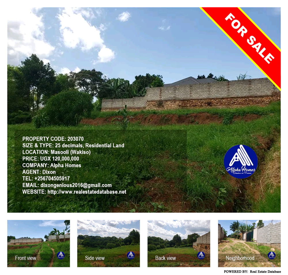 Residential Land  for sale in Masooli Wakiso Uganda, code: 203070