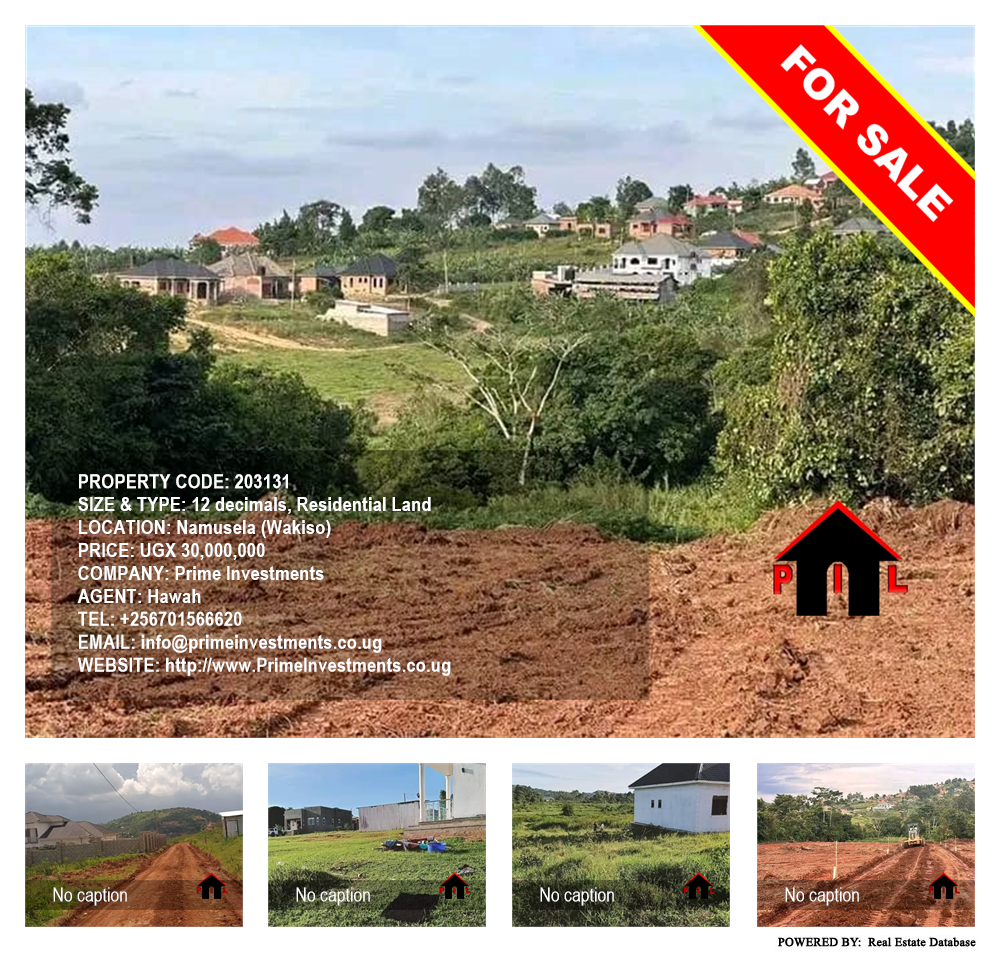 Residential Land  for sale in Namusela Wakiso Uganda, code: 203131