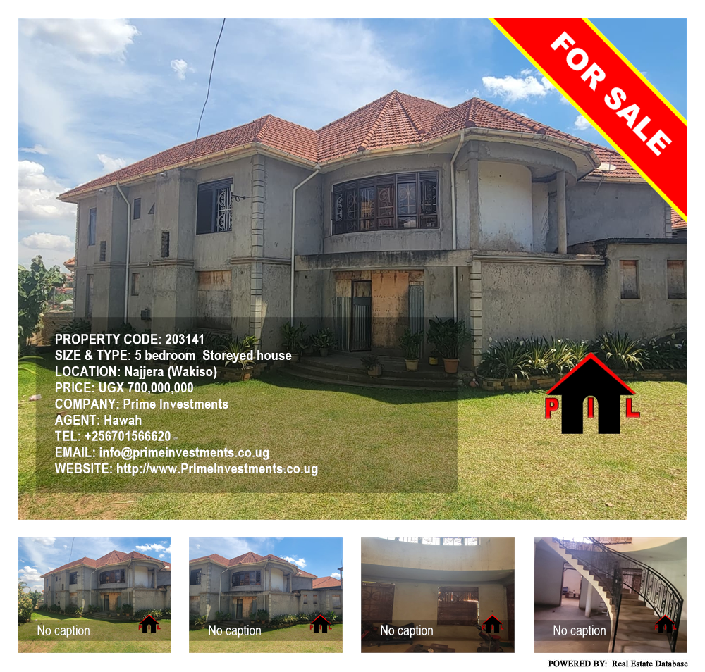 5 bedroom Storeyed house  for sale in Najjera Wakiso Uganda, code: 203141