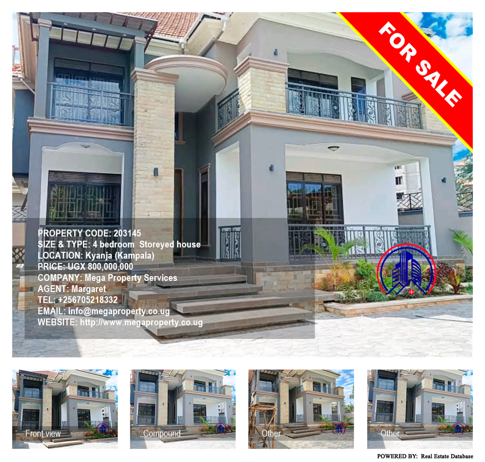 4 bedroom Storeyed house  for sale in Kyanja Kampala Uganda, code: 203145