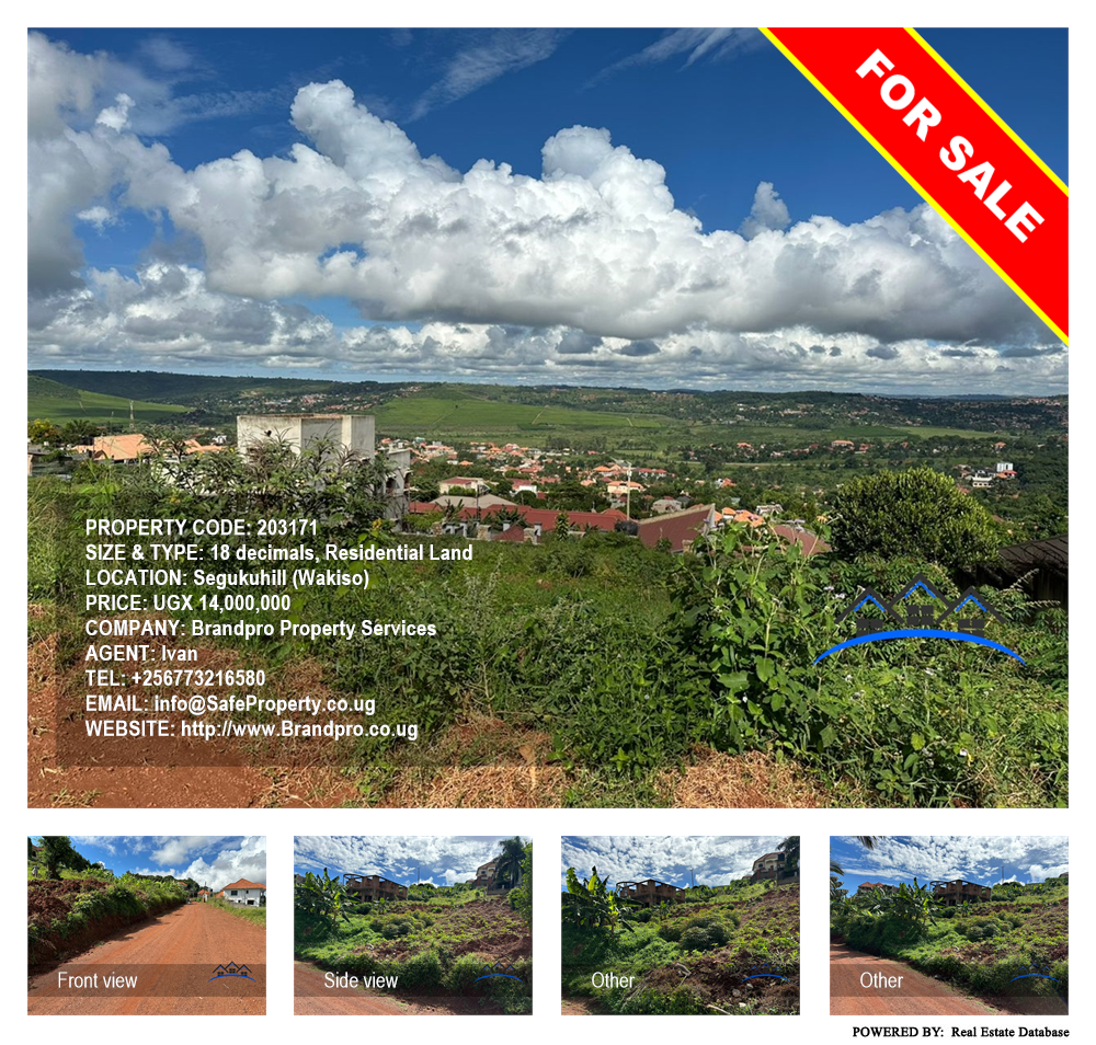 Residential Land  for sale in Segukuhill Wakiso Uganda, code: 203171