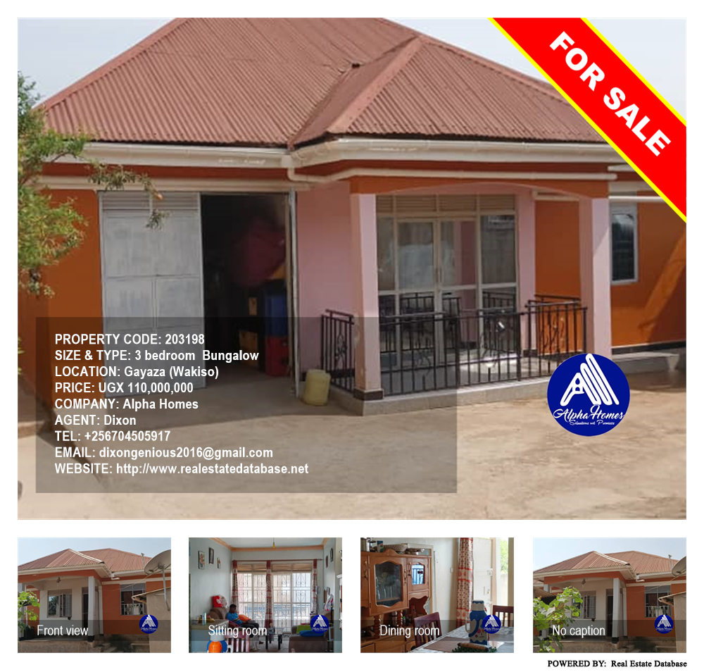 3 bedroom Bungalow  for sale in Gayaza Wakiso Uganda, code: 203198