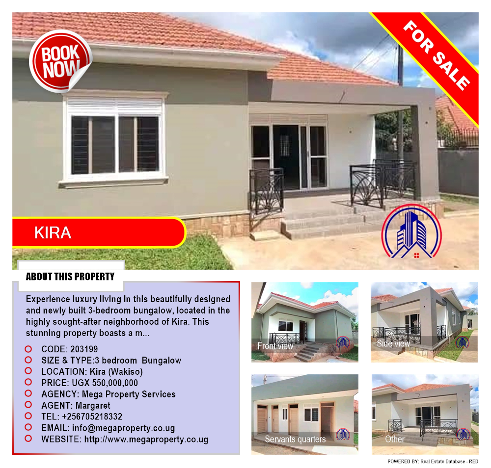 3 bedroom Bungalow  for sale in Kira Wakiso Uganda, code: 203199