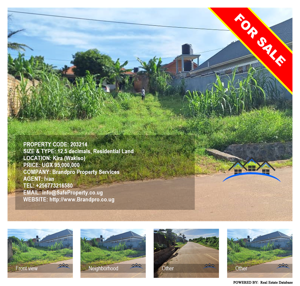 Residential Land  for sale in Kira Wakiso Uganda, code: 203214