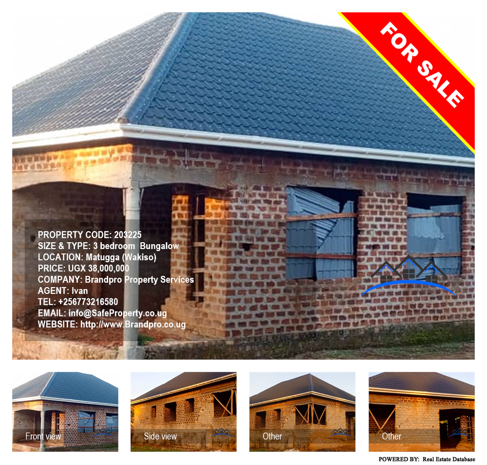 3 bedroom Bungalow  for sale in Matugga Wakiso Uganda, code: 203225