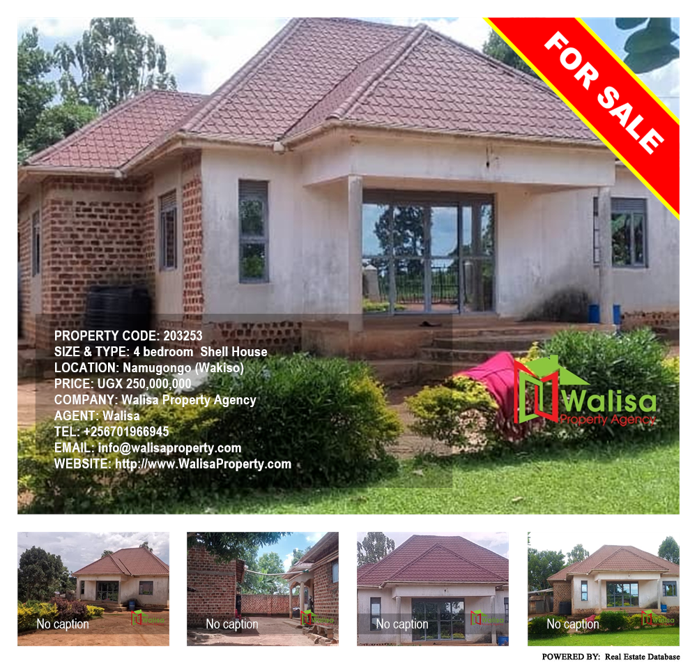 4 bedroom Shell House  for sale in Namugongo Wakiso Uganda, code: 203253