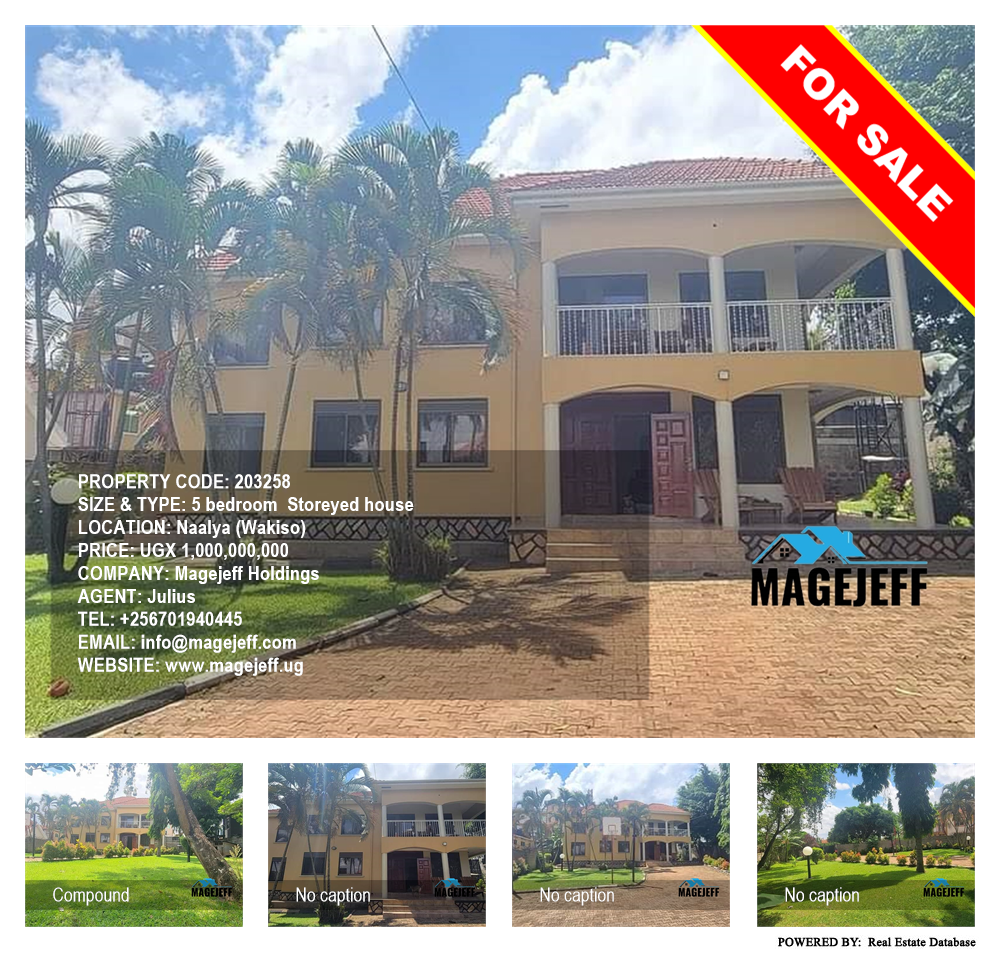 5 bedroom Storeyed house  for sale in Naalya Wakiso Uganda, code: 203258