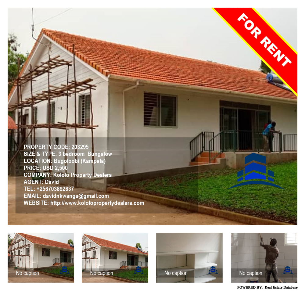 3 bedroom Bungalow  for rent in Bugoloobi Kampala Uganda, code: 203295