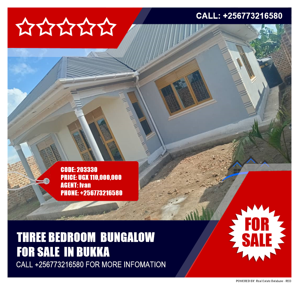 3 bedroom Bungalow  for sale in Bukka Wakiso Uganda, code: 203330